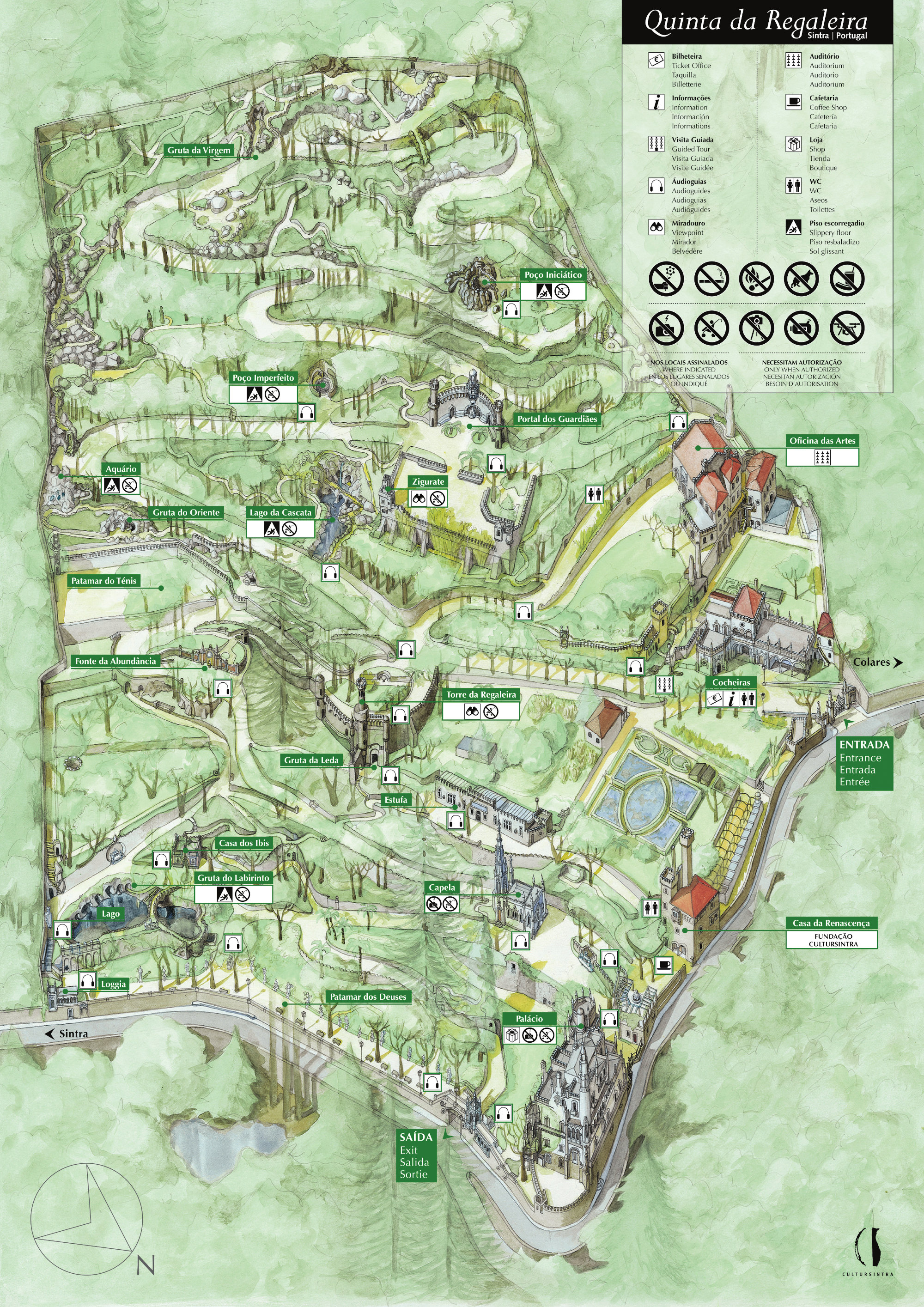 Mapa da Quinta da Regaleira